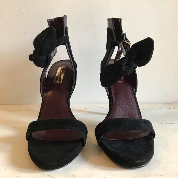 Report Signature Shoes - Report Signature Zany Black Suede High Back Heels